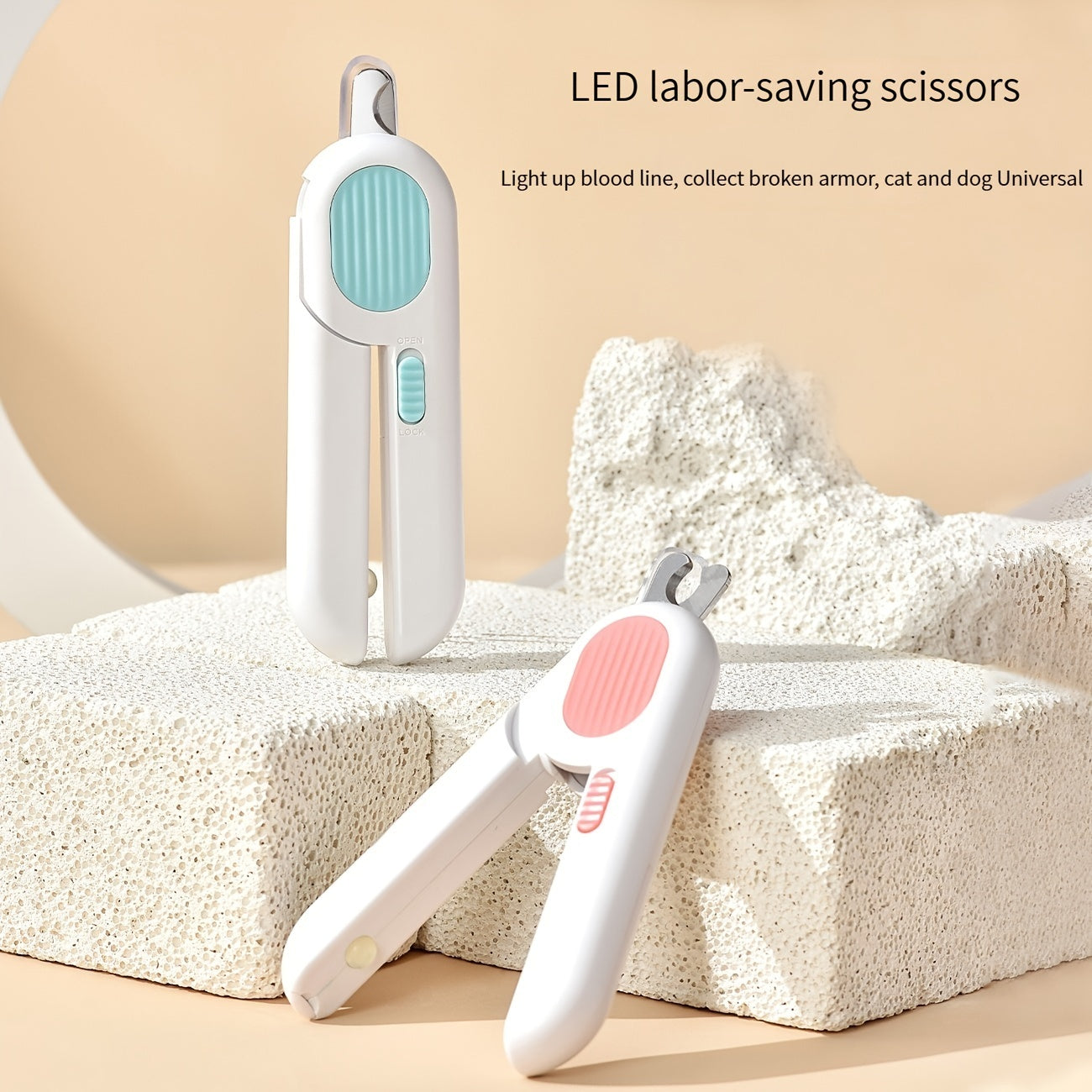 LED Pet Nail Clippers – Safe Trimming for Dogs & Cats with Circular Blade & Anti-Overcut Design