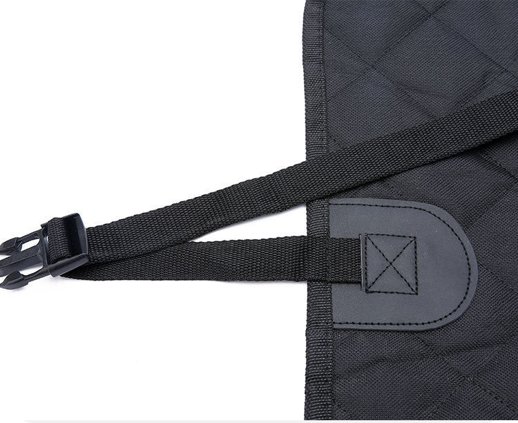 Dog Car Seat Cover with Mesh Window – Waterproof Pet Hammock with Zipper & Storage Pocket for Rear Seat Travel Safety