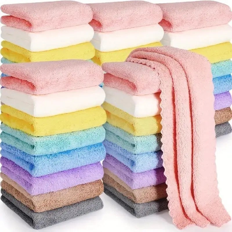 20-Pack Solid Color Towels – Super Absorbent, Quick-Drying, Perfect for Home, Office & Travel