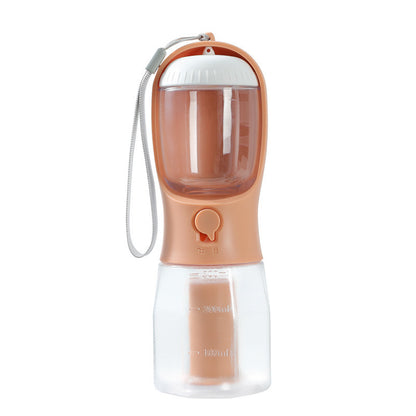 3-in-1 Portable Pet Water Bottle – With Food Compartment & Waste Bag Dispenser