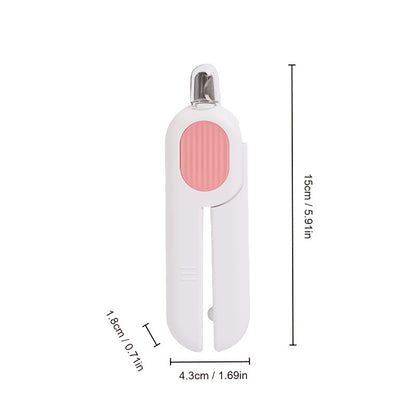 LED Pet Nail Clippers – Safe Trimming for Dogs & Cats with Circular Blade & Anti-Overcut Design
