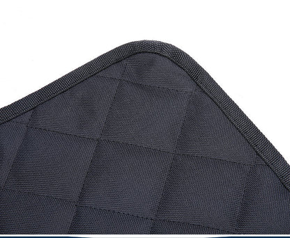 Dog Car Seat Cover with Mesh Window – Waterproof Pet Hammock with Zipper & Storage Pocket for Rear Seat Travel Safety
