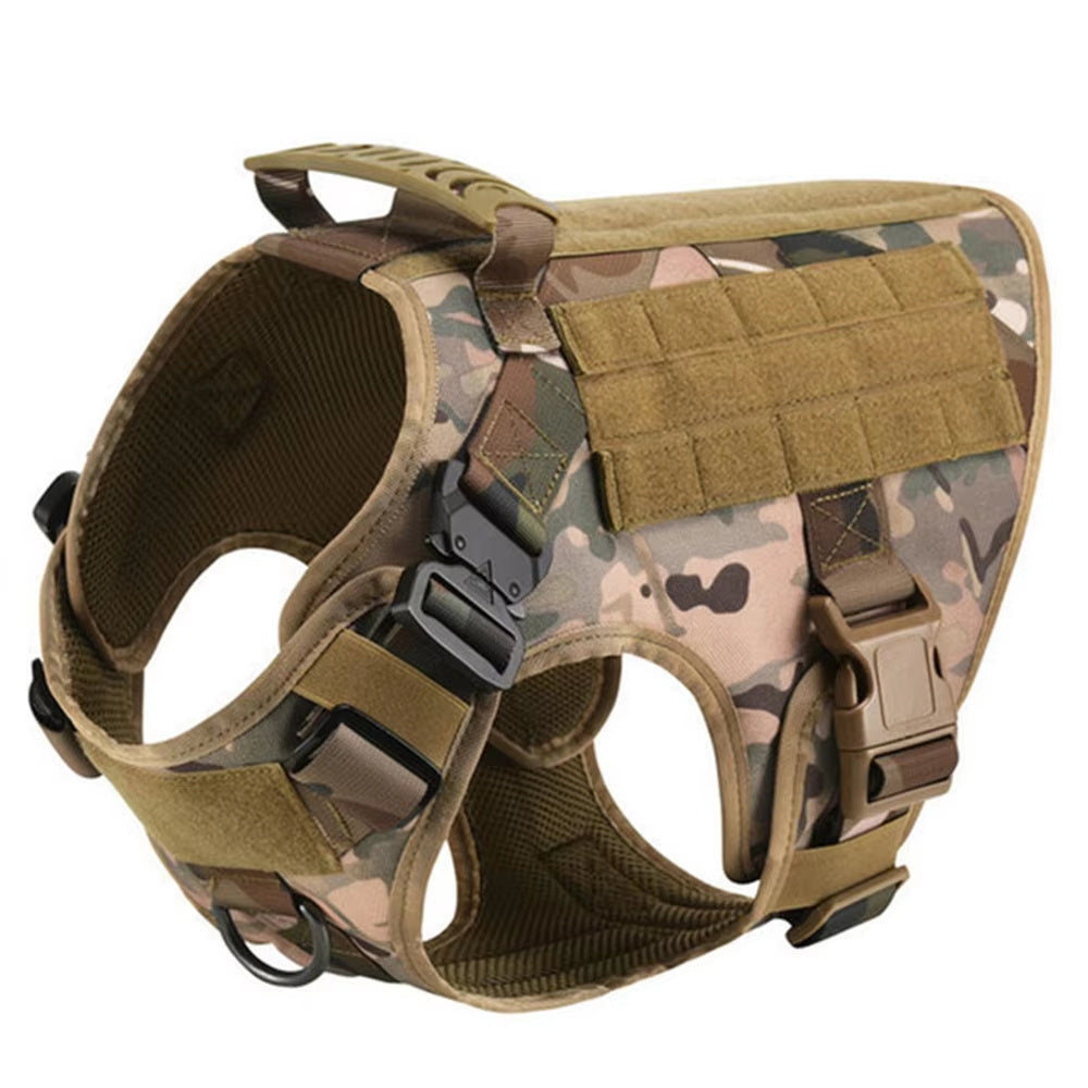 Luxury Camouflage Dog Harness & Leash Set – Durable Nylon Chest Strap for Pets