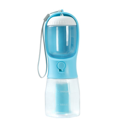 3-in-1 Portable Pet Water Bottle – With Food Compartment & Waste Bag Dispenser