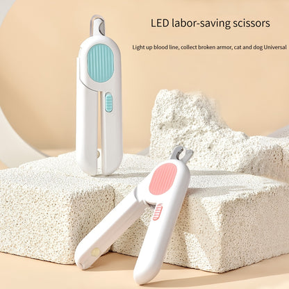 LED Pet Nail Clippers – Safe Trimming for Dogs & Cats with Circular Blade & Anti-Overcut Design