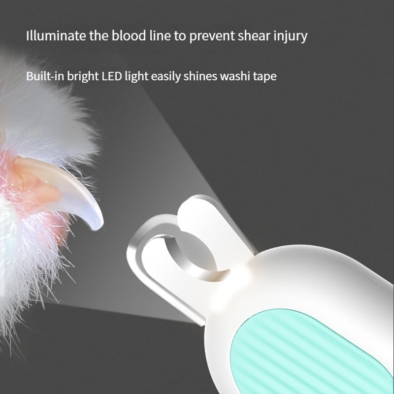 LED Pet Nail Clippers – Safe Trimming for Dogs & Cats with Circular Blade & Anti-Overcut Design
