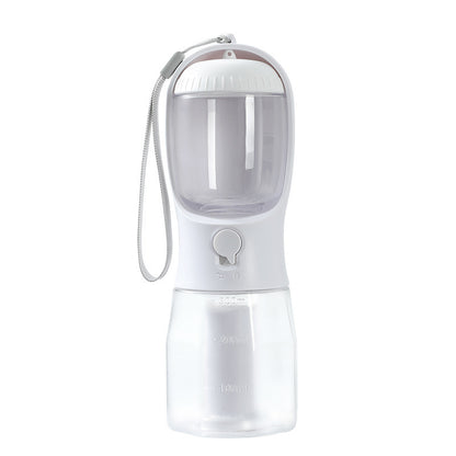 3-in-1 Portable Pet Water Bottle – With Food Compartment & Waste Bag Dispenser