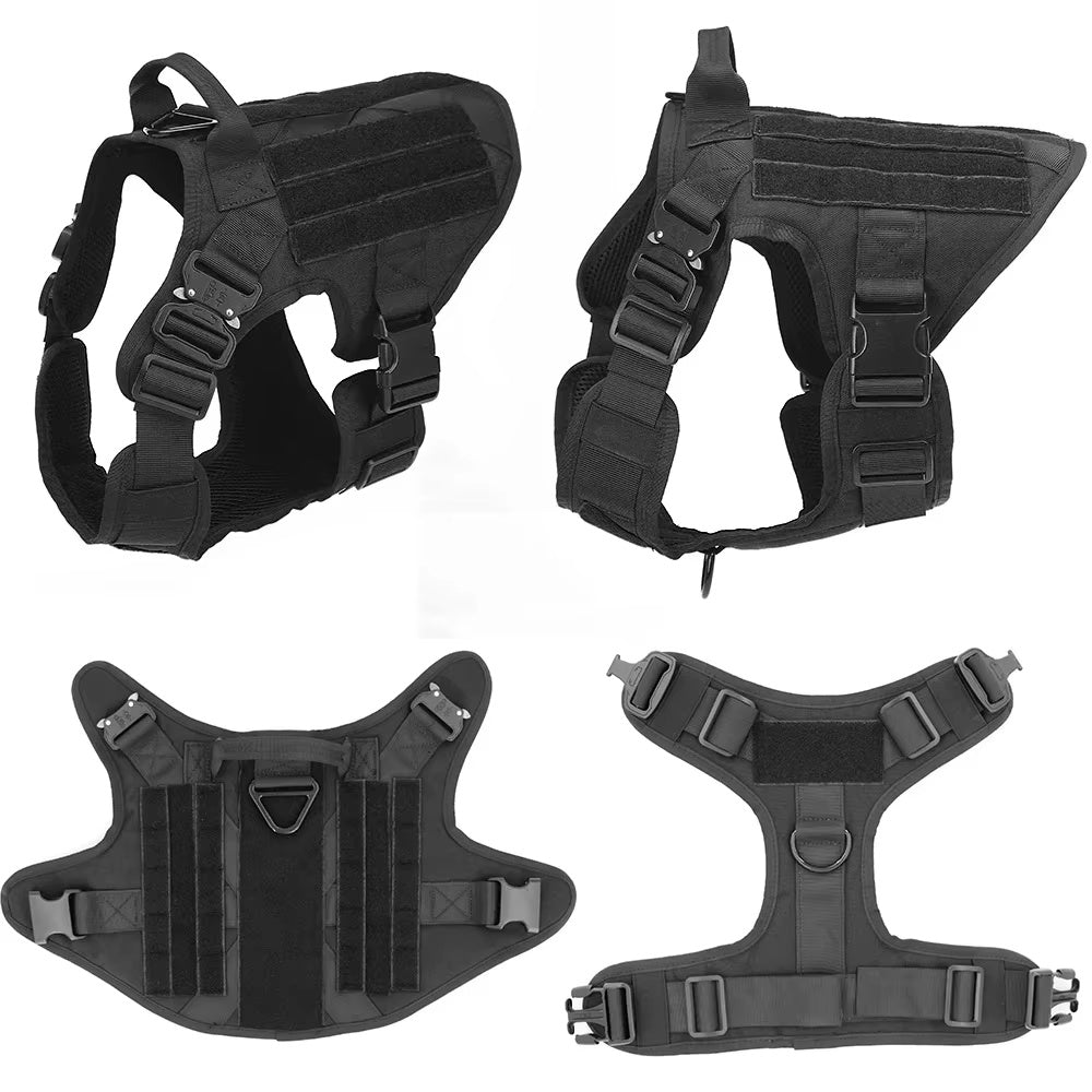 Luxury Camouflage Dog Harness & Leash Set – Durable Nylon Chest Strap for Pets