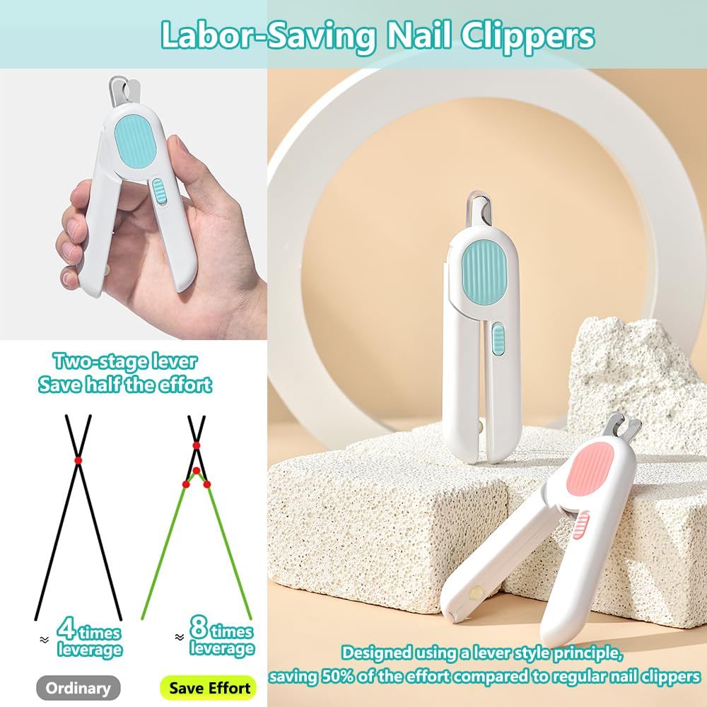 LED Pet Nail Clippers – Safe Trimming for Dogs & Cats with Circular Blade & Anti-Overcut Design