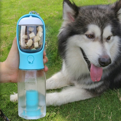 3-in-1 Leak-Proof Pet Water Bottle – Includes Food Feeder & Waste Bag Dispenser