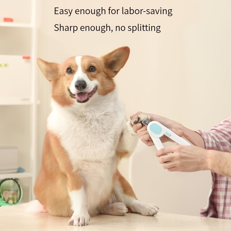 LED Pet Nail Clippers – Safe Trimming for Dogs & Cats with Circular Blade & Anti-Overcut Design